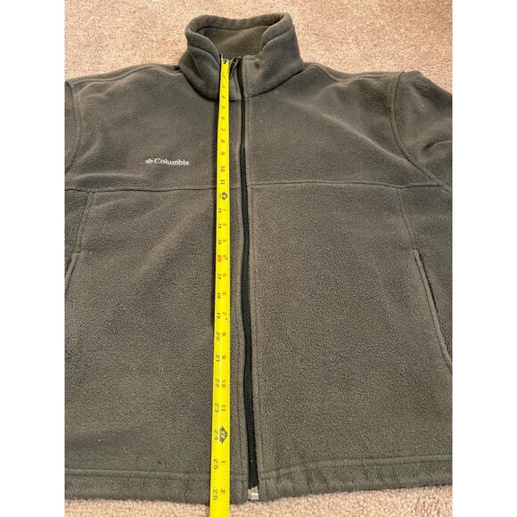 Vintage Columbia Fleece Jacket Full-Zip Dark Green Warm Outerwear Mens Size L - Picture 4 of 6